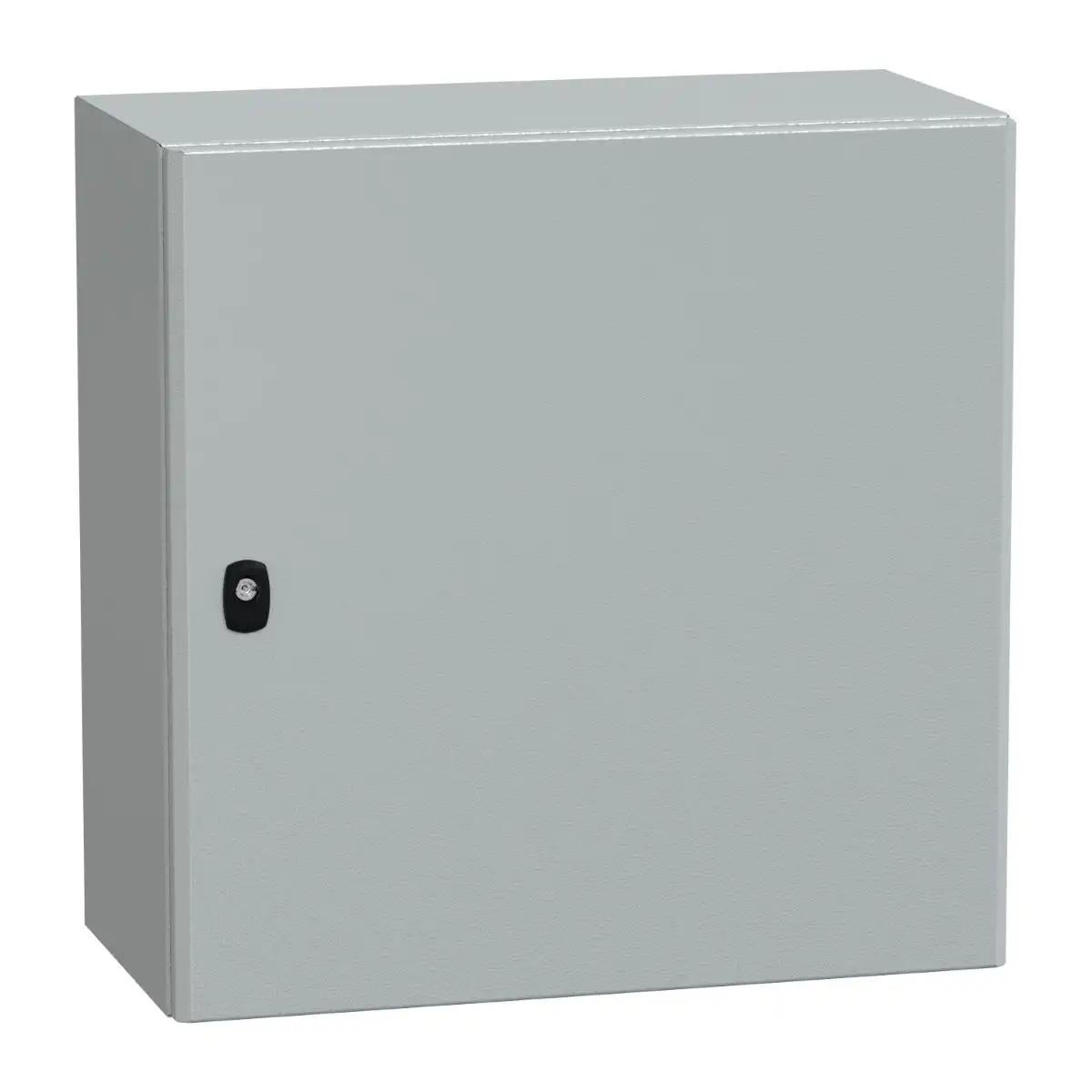 Wall mounted steel enclosure, Spacial S3D, plain door, without mounting plate, 600x600x300mm, IP66, IK10