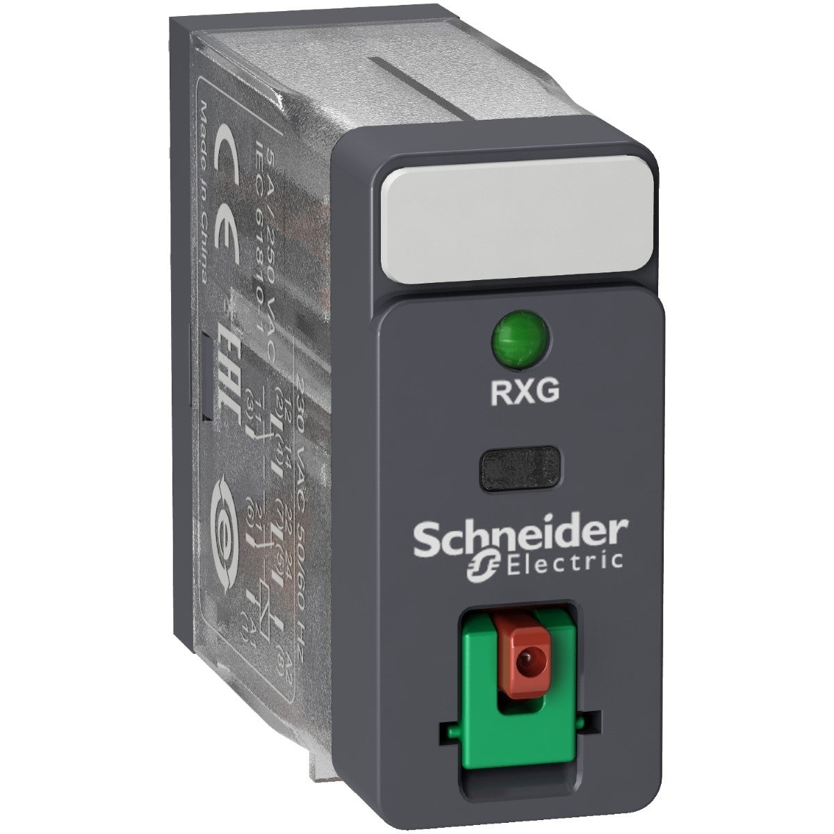 interface plug-in relay - Zelio RXG - 2C/O standard -24VAC-5A - with LTB and LED