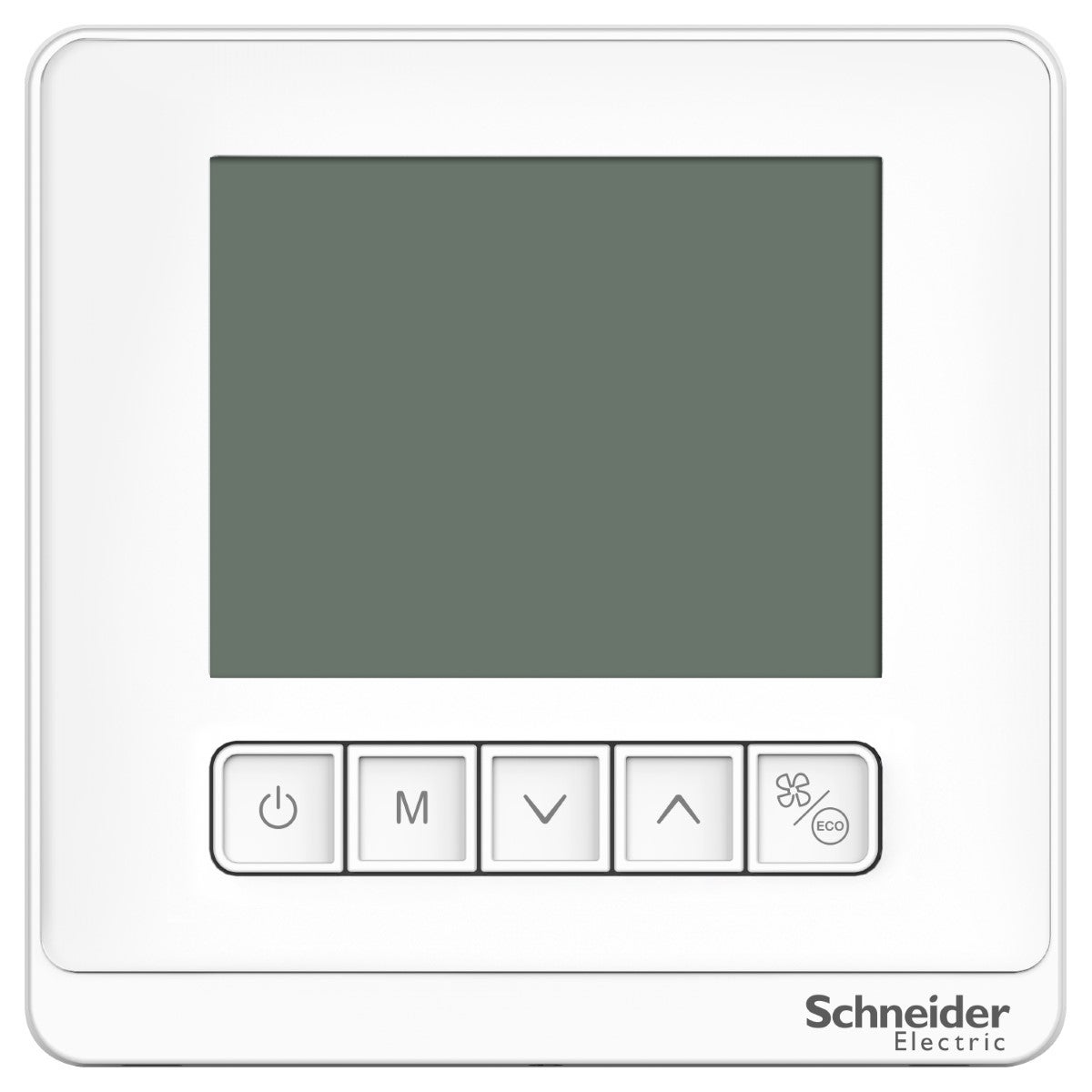 Thermostat, Spacelogic, fan coil proportional, standalone, LCD 5 Button, 2P, 3 fan, 24V, white