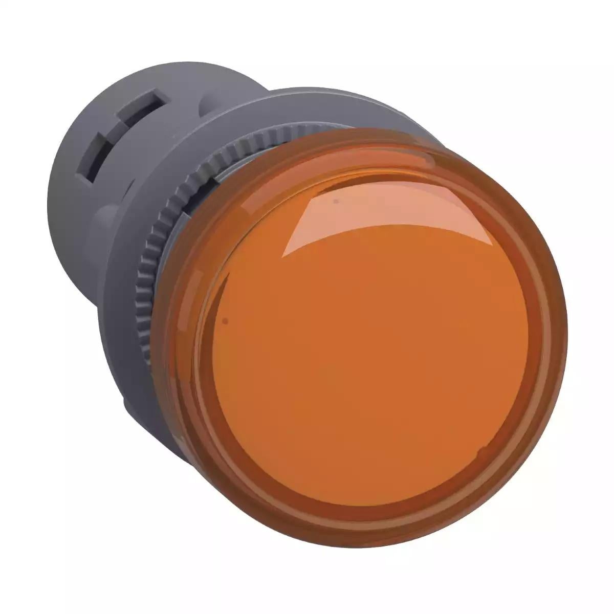 Pilot light, plastic, amber, Ø 22 mm, with integral LED, 220…230V AC, Anti-interference