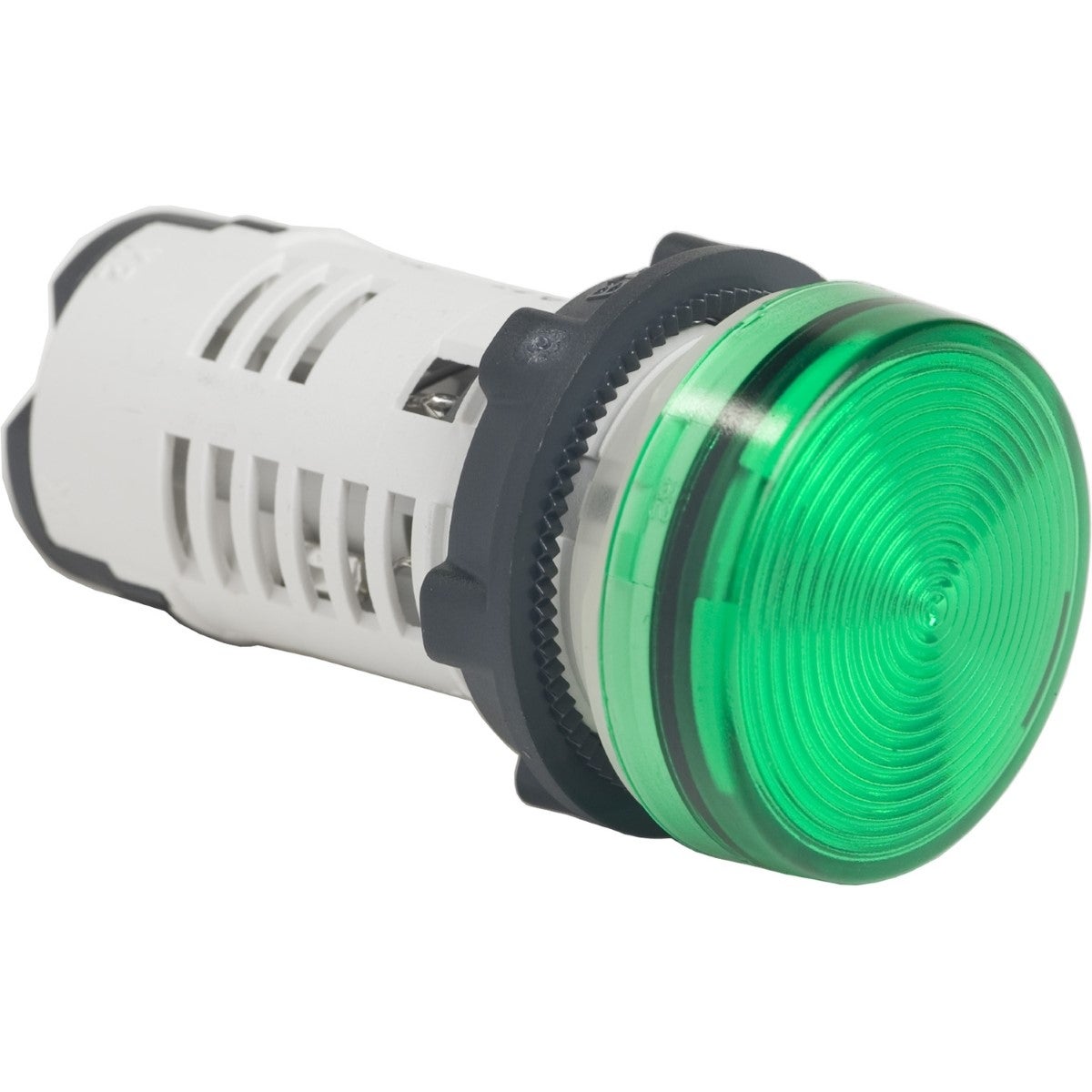 Monolithic pilot light, plastic, green, Ã˜22, integral LED, 110...120 V AC