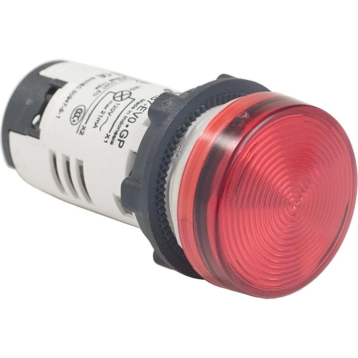 Monolithic pilot light, plastic, red, Ã˜22, integral LED, 110...120 V AC