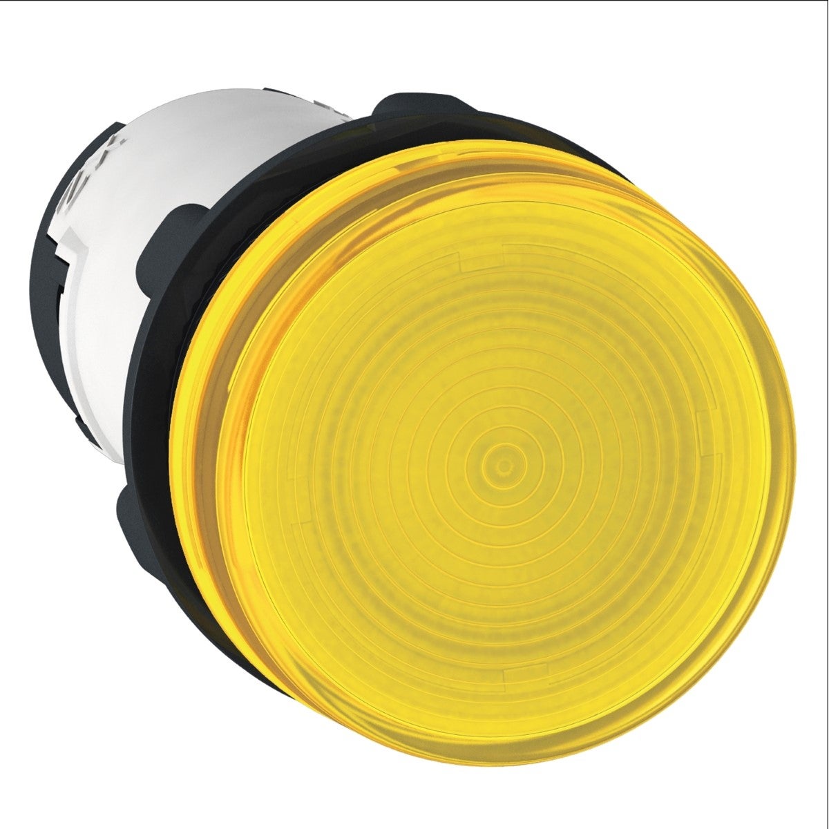 Monolithic pilot light, plastic, yellow, Ã˜22, plain lens for BA9s bulb, <= 250 V