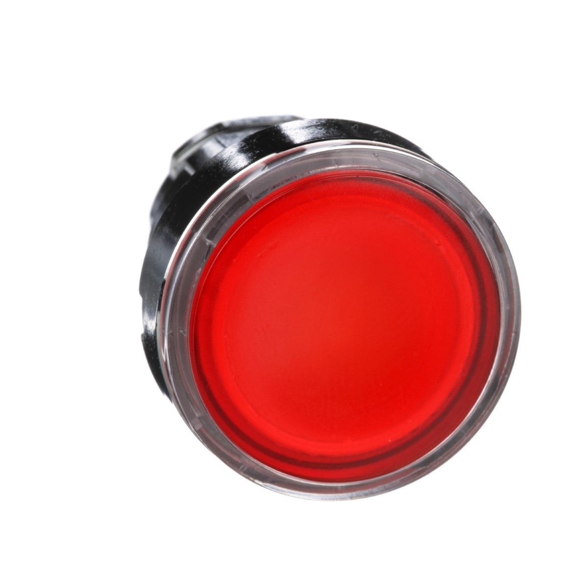red flush illuminated pushbutton head Ã˜22 spring return for integral LED